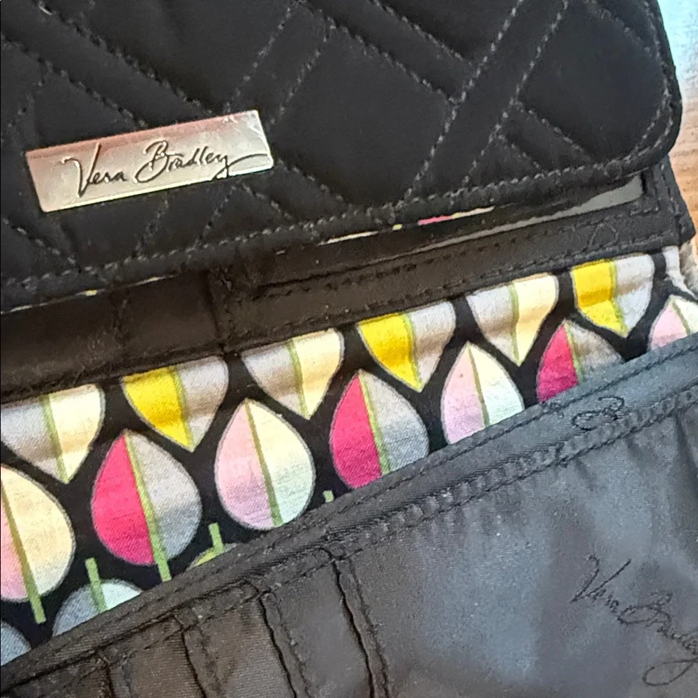 Vera Bradley Black Quilted Clutch